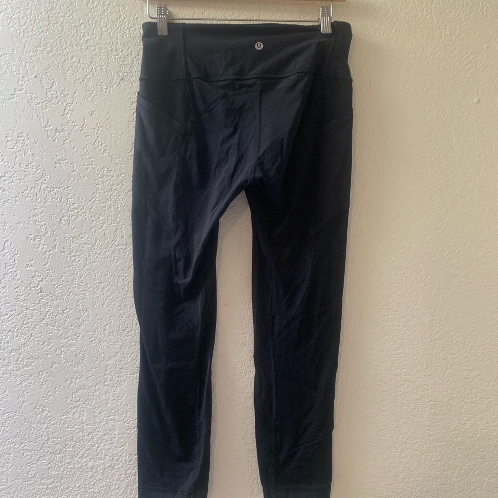 Black Size 8 Lulu LEMON yoga work out athletic leggings with pockets
